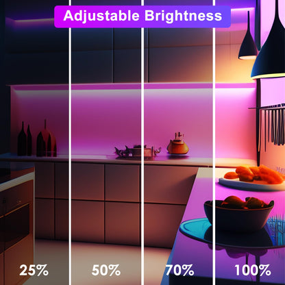 Rynx | Maylit 6 Pack Smart Under Cabinet Lights, Dimmable Multicolor LED Lighting For Kitchen & Workbench
