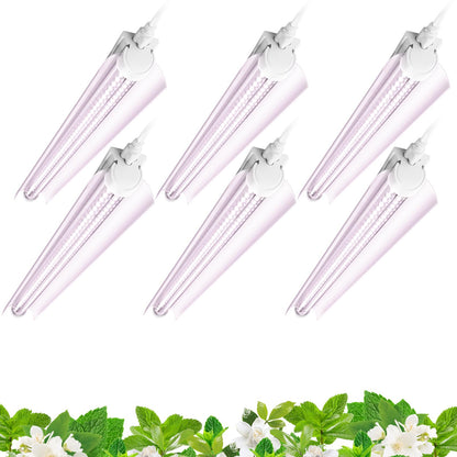 Rynx | Barrina 2Ft Full Spectrum Led Grow Light, 144W, V-shaped Reflector, 6-Pack For Indoor Plants