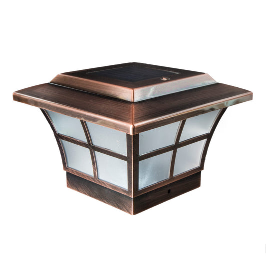 Rynx | Classy Caps Sl079C Coated Prestige Solar Post Cap, 4" X 4", Copper