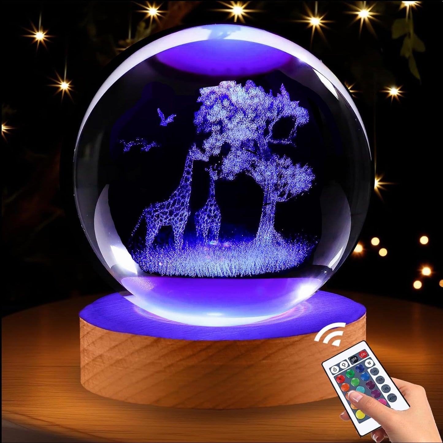 Rynx | Shellvcase Giraffe Gifts For Women, 3.15In 3D Giraffe Figure Lamp With Remote Control, Giraffe Decor For Bedroom,