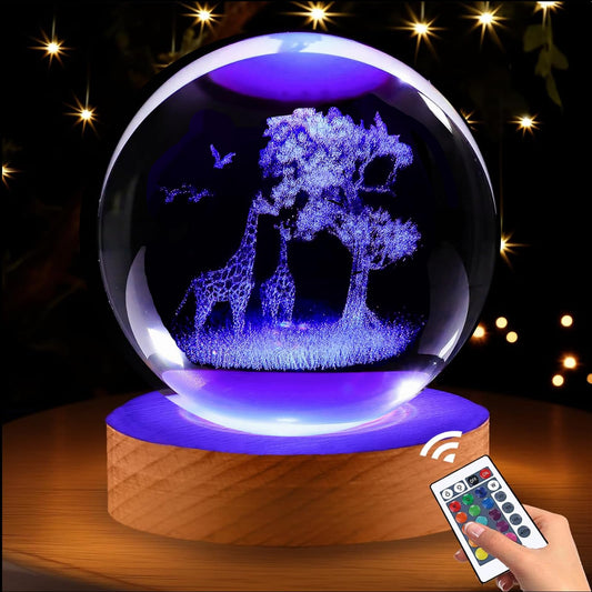 Rynx | Shellvcase Giraffe Gifts For Women, 3.15In 3D Giraffe Figure Lamp With Remote Control, Giraffe Decor For Bedroom,