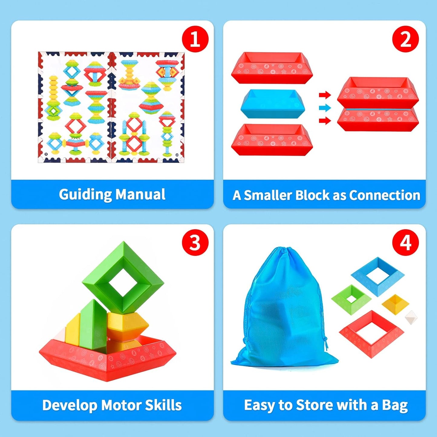 Rynx | Learning Pyramid Stacking Blocks – Creative, Safe & Decorative