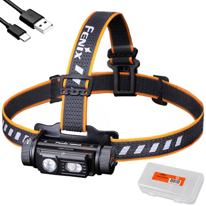 Rynx | Fenix Hm60R Headlamp, 1300 Lumen Usb-C Charging, Flood & Red Light, Organizer Included