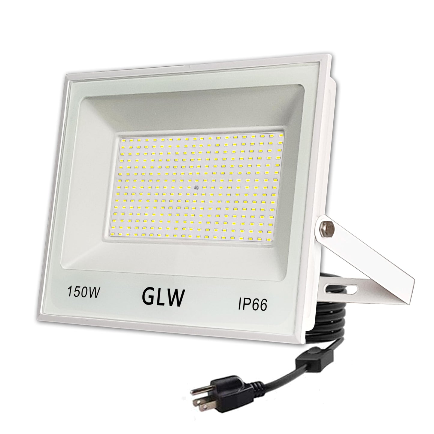 Rynx | Glw Led 150W Floodlight Ip66 Waterproof Super Bright Work Light, 13,000Lm 6500K Daylight White Outdoor Spotlight For Garage, Playgrounds, Parking Lot, Basketball Court