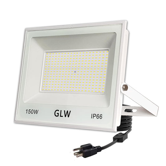 Rynx | Glw Led 150W Floodlight Ip66 Waterproof Super Bright Work Light, 13,000Lm 6500K Daylight White Outdoor Spotlight For Garage, Playgrounds, Parking Lot, Basketball Court