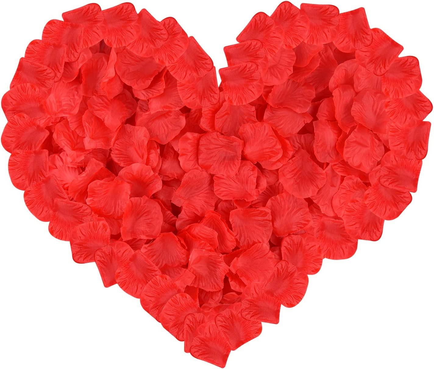Rynx | Romantic Elegance Silk Rose Petals Collection: 1000 Luxurious Red Petals for Memorable Celebrations