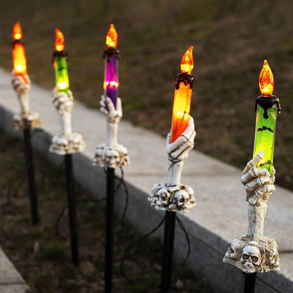Rynx | Solar-Skull-Candle-Lamp – Spook-Light for Garden, Yard & Terrace