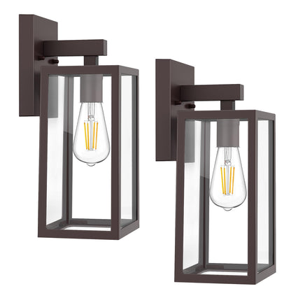 Rynx | Maxvolador Outdoor Wall Lamp - Waterproof Dark Chocolate Lantern, E26 Patio Light, 2 Pack