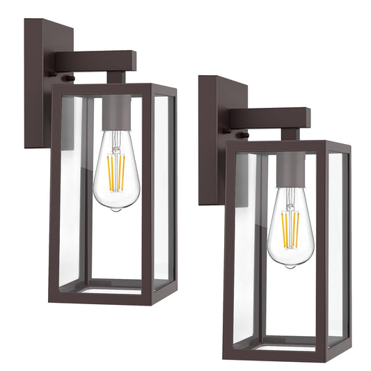 Rynx | Maxvolador Outdoor Wall Lamp - Waterproof Dark Chocolate Lantern, E26 Patio Light, 2 Pack