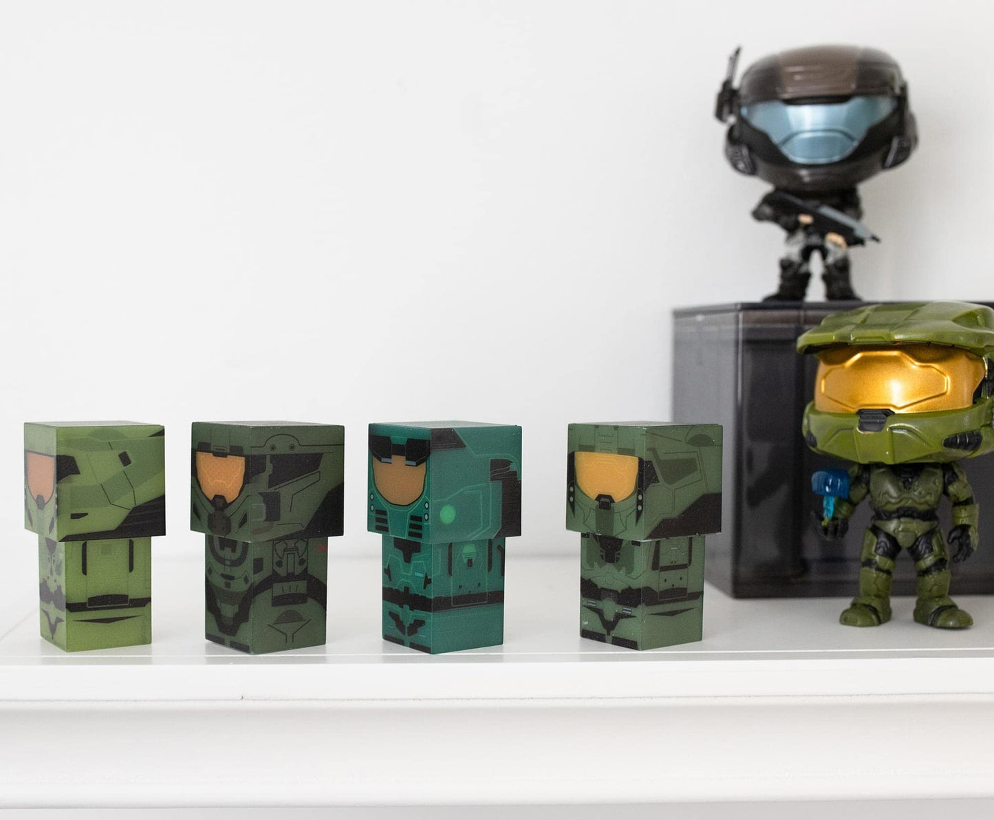 Rynx | Ukonic Halo Green Mini Figural Mood Lights, Set Of 4 | Led Nightstand Lamp For Children's Room Decor
