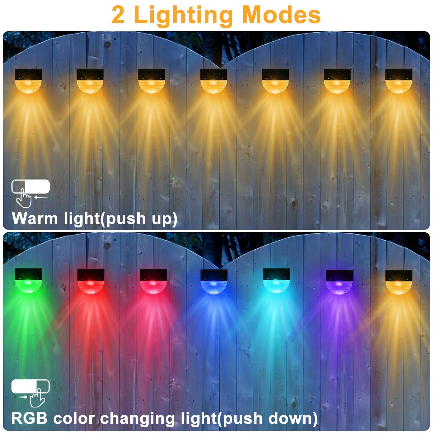 Rynx | Sunjoyco Solar Deck Light - Waterproof Outdoor Step and Railing Light For Garden, Porch, Pool