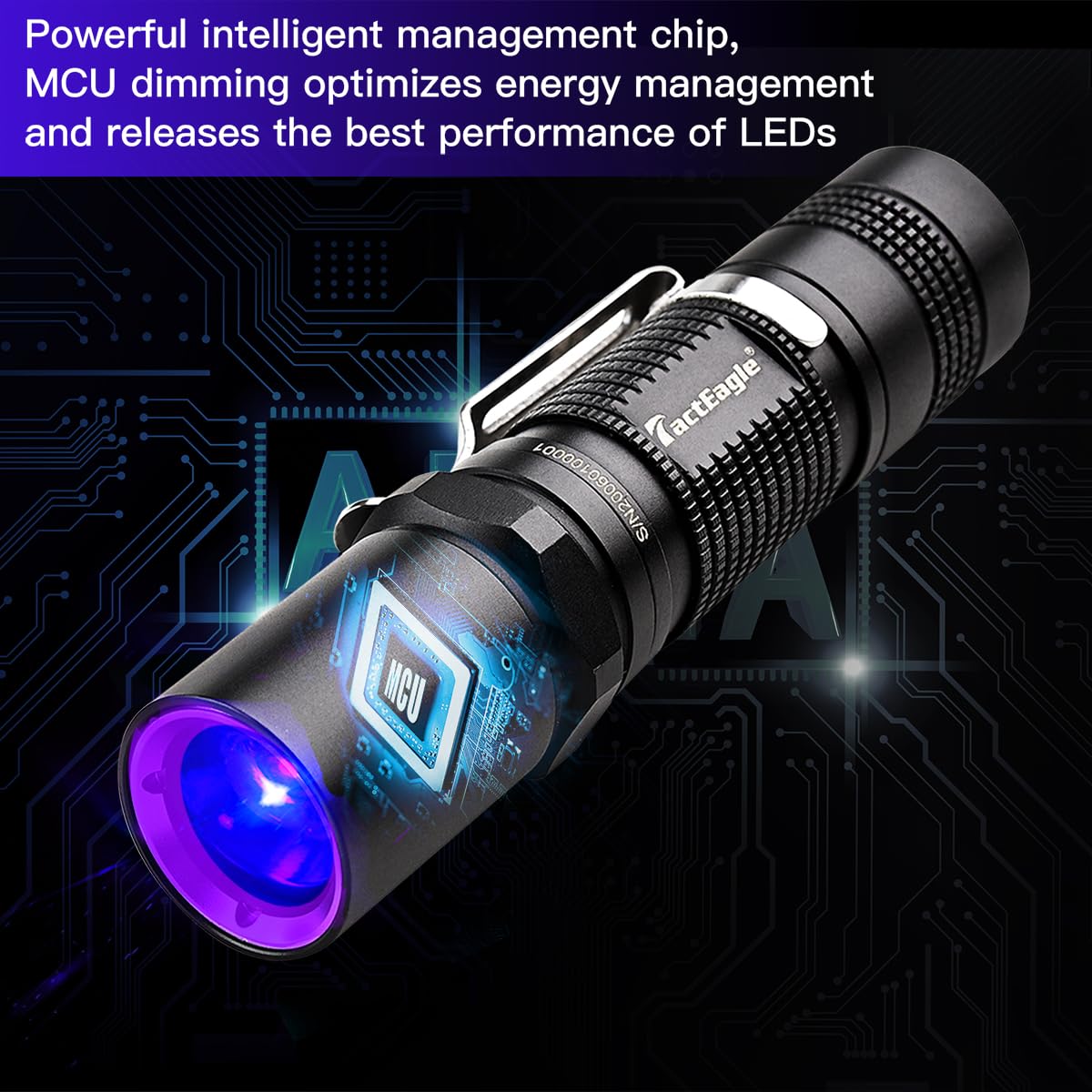 Rynx | Tacteagle Uv Flashlight 365Nm Blacklight For Resin Curing & Animal Spot Detection