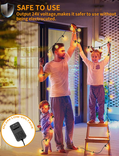 Rynx | Yuusei 150Ft Outdoor Light Sources With Remote Control, Waterproof Dimmable Led Patio Lights