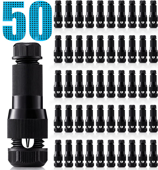 Rynx | Sunvie Low Voltage Landscape Lighting Wiring Connected 12-14 Gauge Wire Connectors For Landscape Lights Outdoor Spotlight Path Lights Works With Malibu Paradise And Other Low Voltage Lighting (50 Pack)
