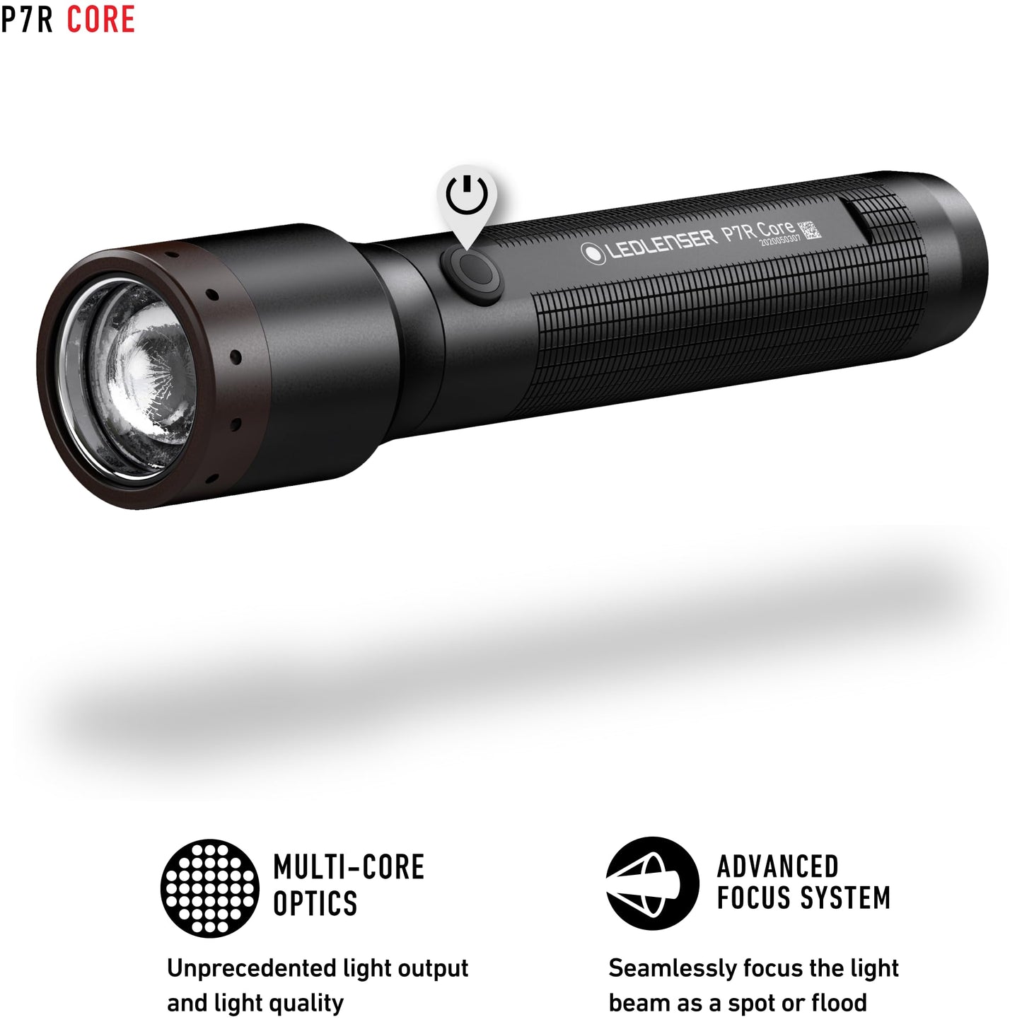 Rynx | Ledlenser P7R Core Rechargeable Flashlight - 1400 Lumen Waterproof Light For Home & Camping