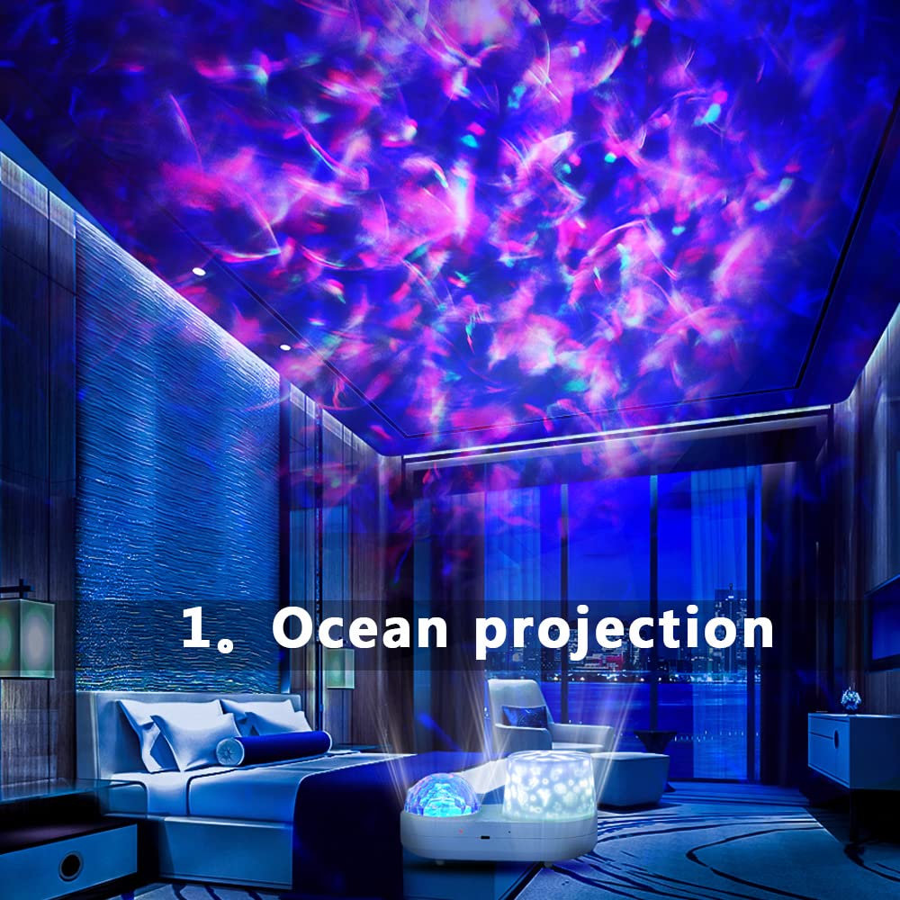 Rynx | Kelahouse Ocean Star Sky Night Light Projector, 360° Rotating Galaxy Lamp For Kids
