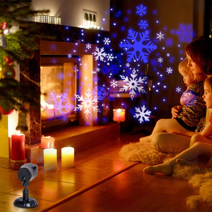 Rynx | Vanthylit Christmas Projection Light - Blue Snowflake, Waterproof Led For Indoor & Outdoor Decoration