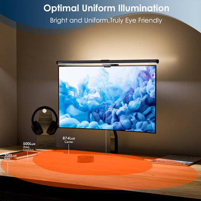Rynx | Quntis Gray Screen Light Bar With Remote Control, Adjustable Dimming, Eye-Friendly, Fits All Screens
