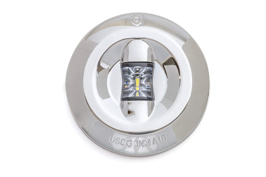 Rynx | Attwood 6556-7 Universal Waterproof Marine Boat LED Round 3 Nautical Mile Transom Light