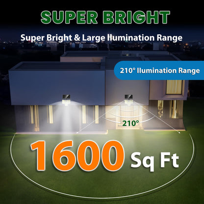 Rynx | Ameritop Solar Light Outdoor, 2 Pack, 189 Led, Motion Sensor, Ip65 Waterproof, 270° Lighting