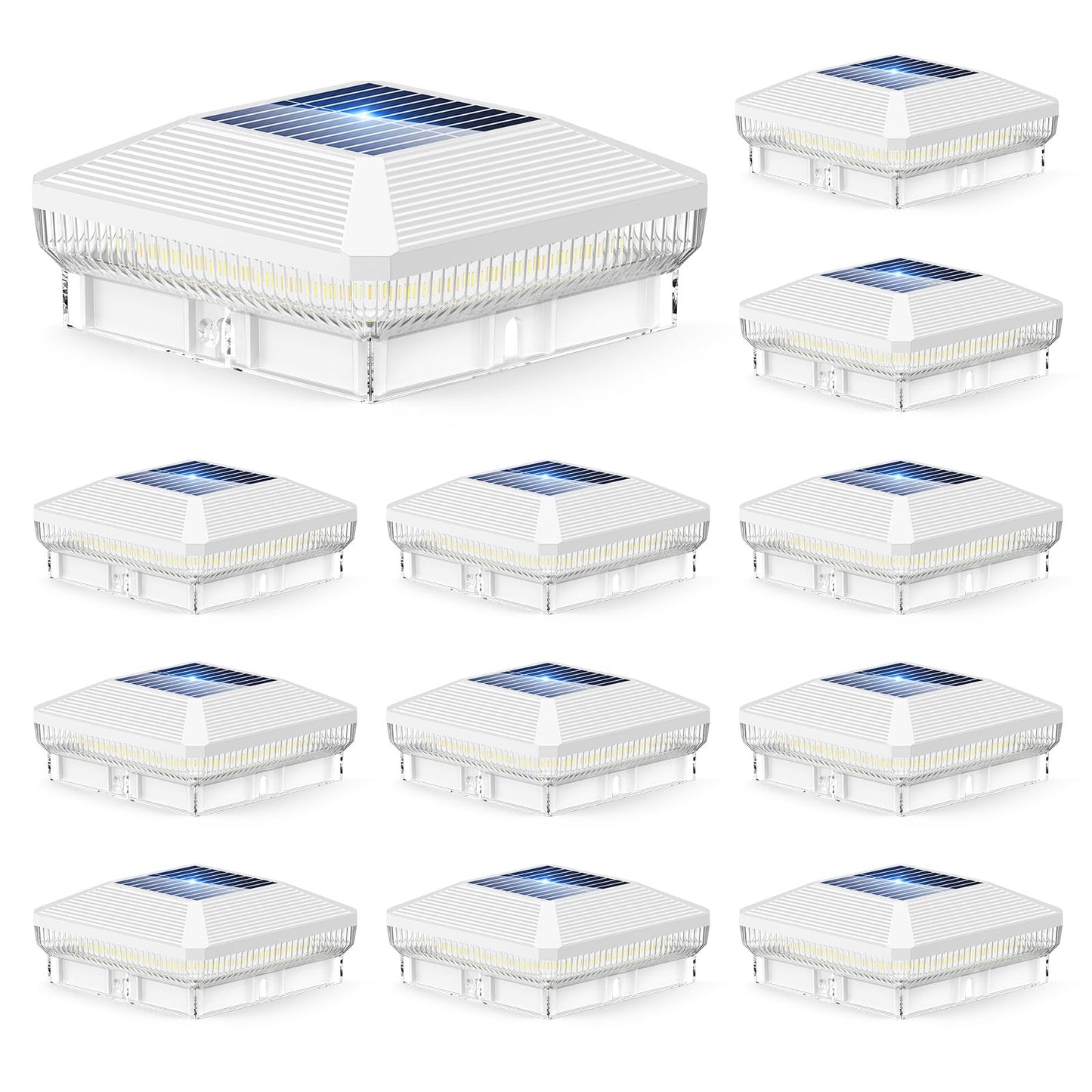 Rynx | Ensli Sun Post Hat Light, 12-Pack 40 Leds, Waterproof, 3 Modes, 30 Lumen For Vinyl/W
