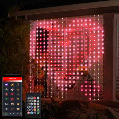 Rynx | Dealbeta Smart Curtain Lights, 400 Led Music Sync Light, 6.6Ft X 6.6Ft, App &