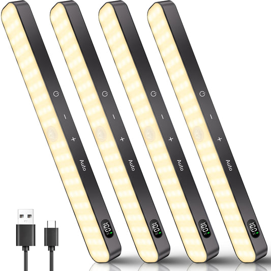 Rynx | Ferswe Closet Light Rechargeable, Battery Level Indicator, Dimmable Battery-Powered Light, 3000K Motion Sensor Light Indoor, 60