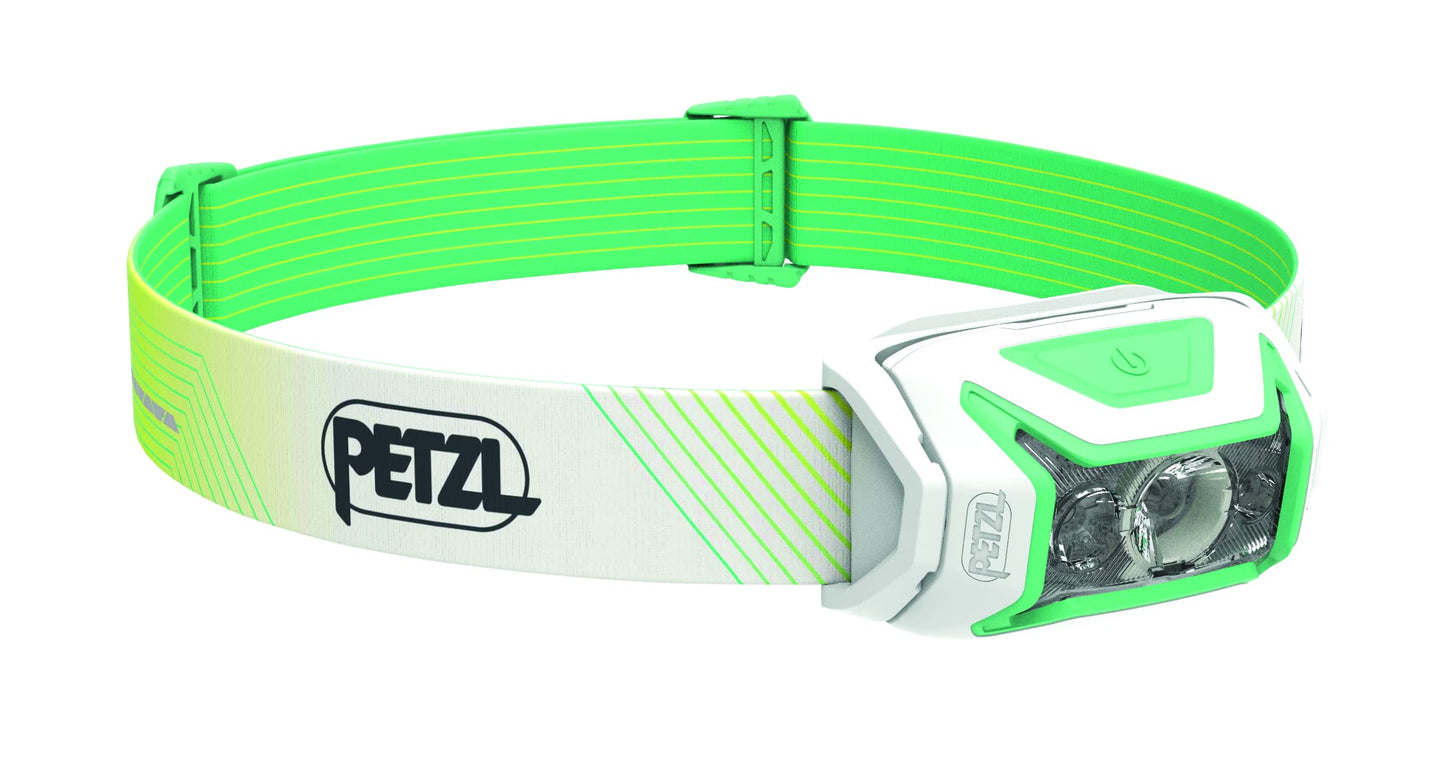 Rynx | Petzl Actik Core Headlamp - 600 Lumen Rechargeable Light With Red Mode For Hiking & Camping - Green
