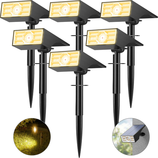 Rynx | Katipeal Solar Spotlights Outdoor, 56 Led/6 Pack Outdoor Solar Lights For Garden, 4 Light Modes Solar Landscape Spotlights Wat