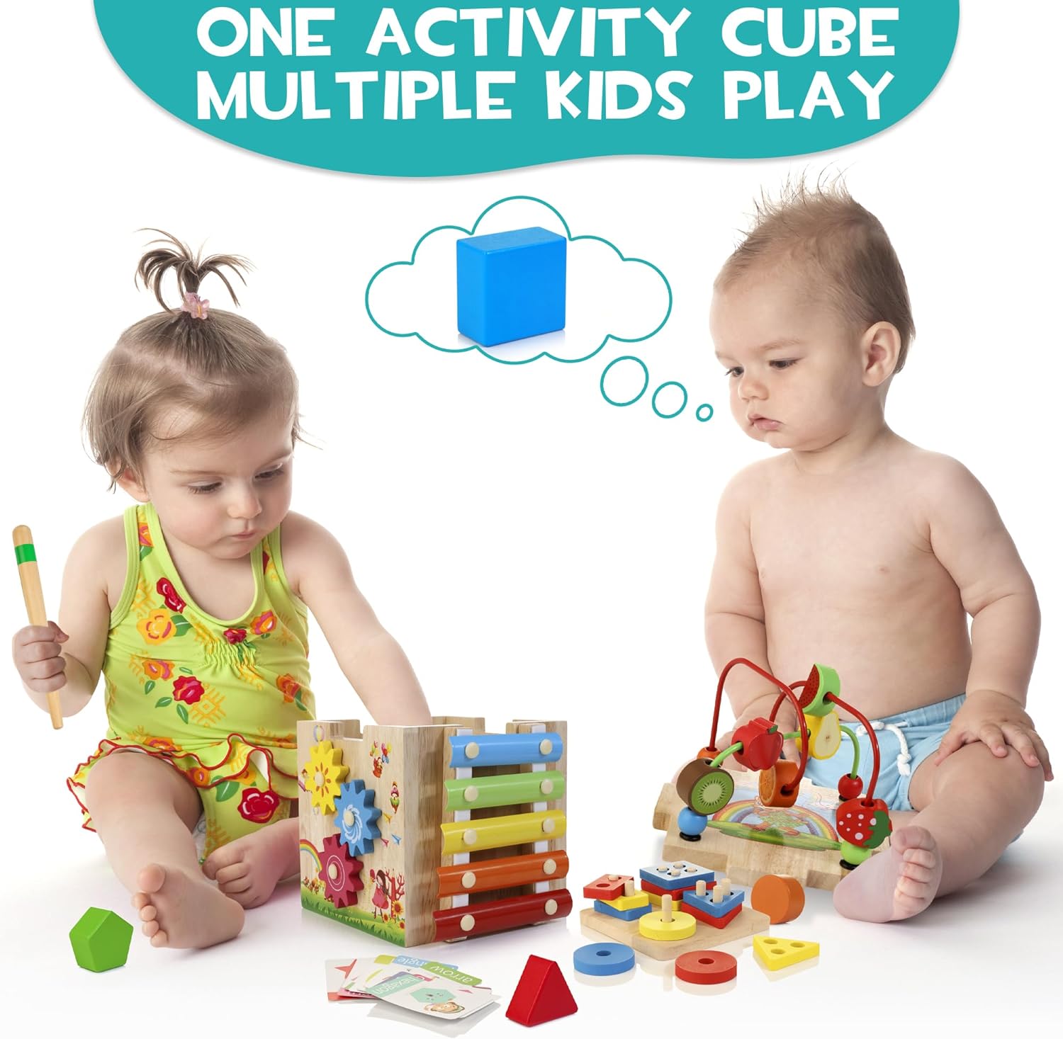 Rynx | Montessori Activity Cube - 8-in-1 Educational Toy Joy