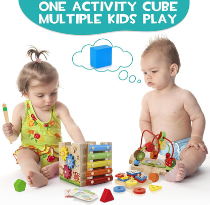 Rynx | Montessori Activity Cube - 8-in-1 Educational Toy Joy