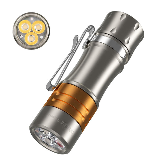 Rynx | Wurkkos Ts10 V2 Titan EDC Flashlight, 4000K, 1400 Lumen, Rechargeable