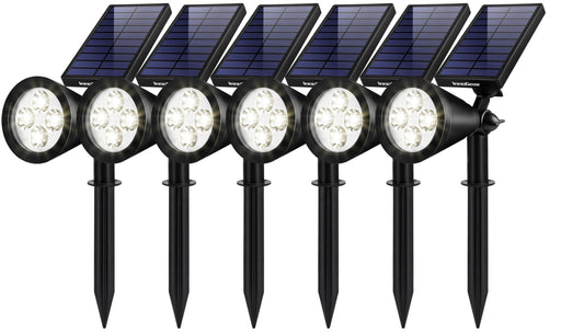 Rynx | Innogear Solar Lamps Outdoor, Waterproof Led Garden Spotlights, Automatic On/Off, Package With 6, White