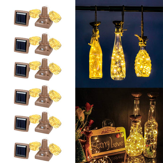 Rynx | Zyliwoo Star Mirror Love Bottle Light Sol Wine Bottle Light 12 Packs 20Led Outdoor Waterproof Fairy Light Strings For Recycling Wine Bottle Decoration