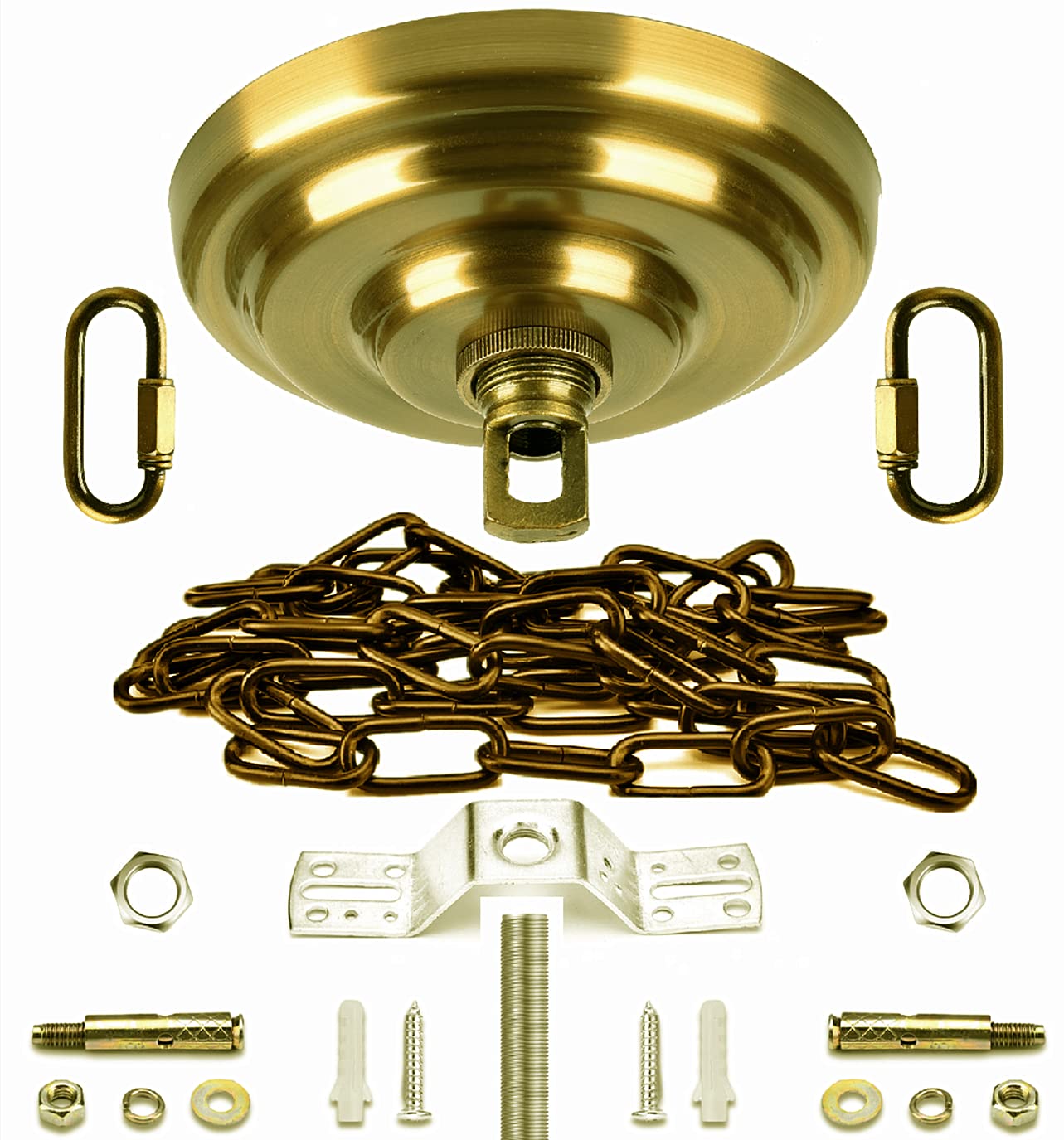 Rynx | Rojoser Heavy Duty Canopy Kit With Vintage Gold Copper Pendant Lamp Chain