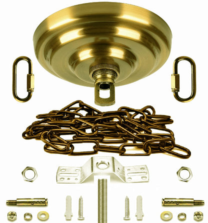 Rynx | Rojoser Heavy Duty Canopy Kit With Vintage Gold Copper Pendant Lamp Chain