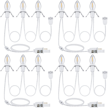 Rynx | Meonum 8.2 foot LED light cable with 3 warm white bulbs for Halloween and Christmas decorations