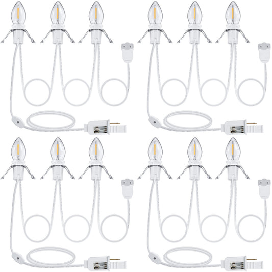 Rynx | Meonum 8.2 foot LED light cable with 3 warm white bulbs for Halloween and Christmas decorations