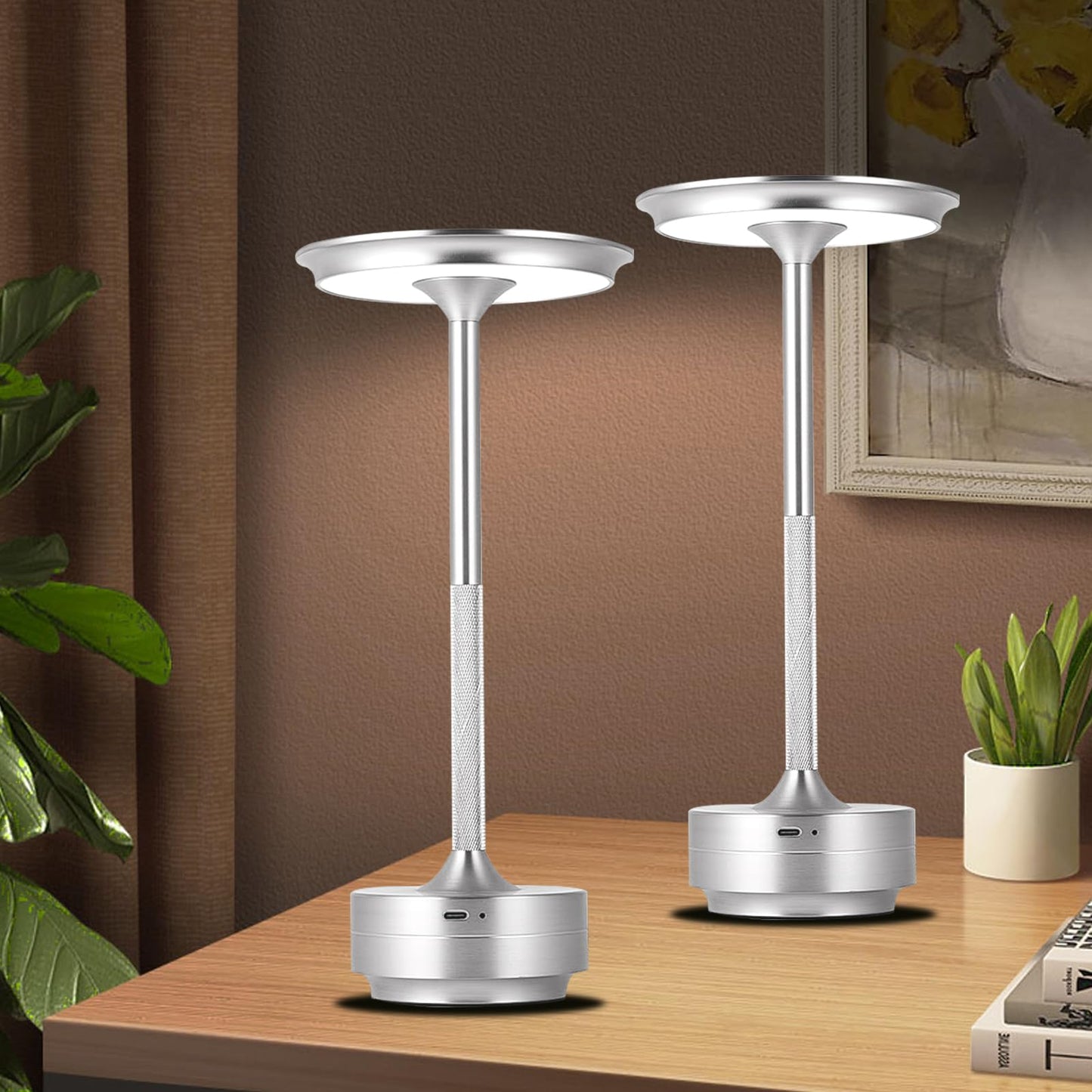 Rynx | Degnju Small Bed Lamp, Mini Minimalist Table Lamp With Round Flaxen Fabric Shade, 9 Inch Desk Reading Lamp For The Bedroom, Livi