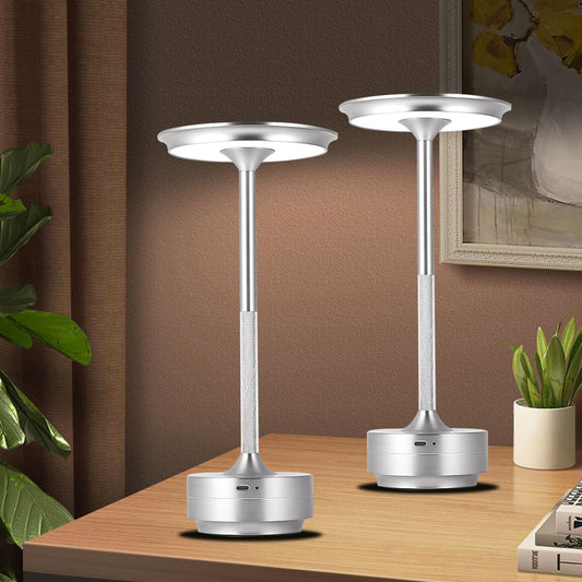 Rynx | Degnju Small Bed Lamp, Mini Minimalist Table Lamp With Round Flaxen Fabric Shade, 9 Inch Desk Reading Lamp For The Bedroom, Livi