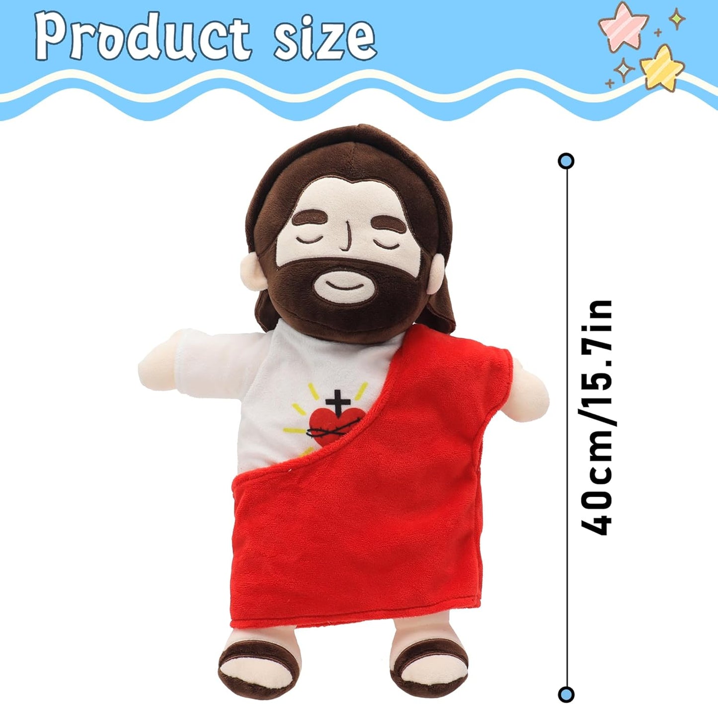 Rynx | Soothing Jesus Plush Toy with Calming Breathing & Sounds