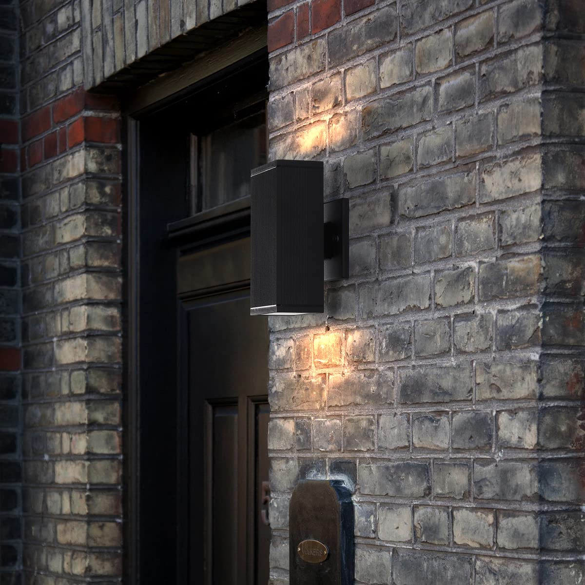 Rynx | Mirrea 8In Matte Black Outdoor Patio Light - 2 Pack, Led Gu10 Wall Lamp, Aluminum Up/Down Lighting