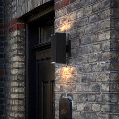 Rynx | Mirrea 8In Matte Black Outdoor Patio Light - 2 Pack, Led Gu10 Wall Lamp, Aluminum Up/Down Lighting