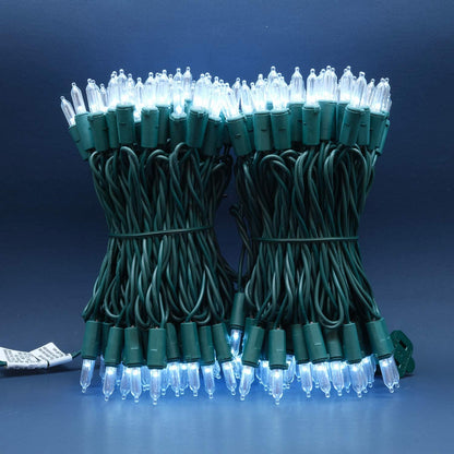 Rynx | Sweet Shine 200 Connectors Cold White Led Christmas Lights, 66 Ft Green Wire, Ul Certified