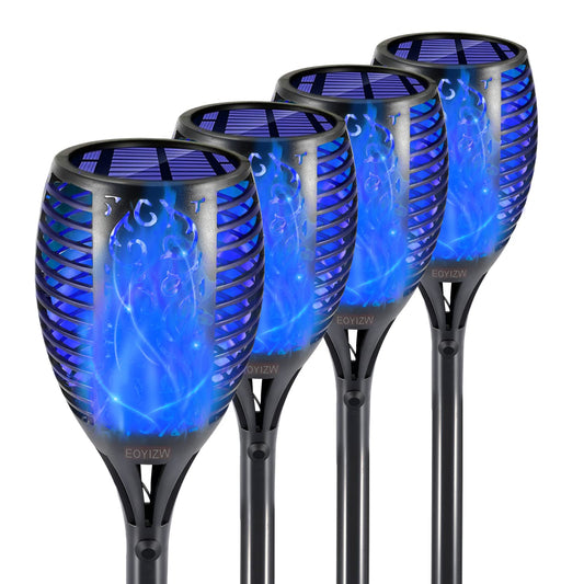 Rynx | Eoyizw Sunlight Outdoor 4 Pack, Premium 99 LEDs Solar Torch Light With Flickering Flame Outdoor Decor - Ip65 Waterproof Solar Garden Light For Halloween Decorations Yard Garden Porch