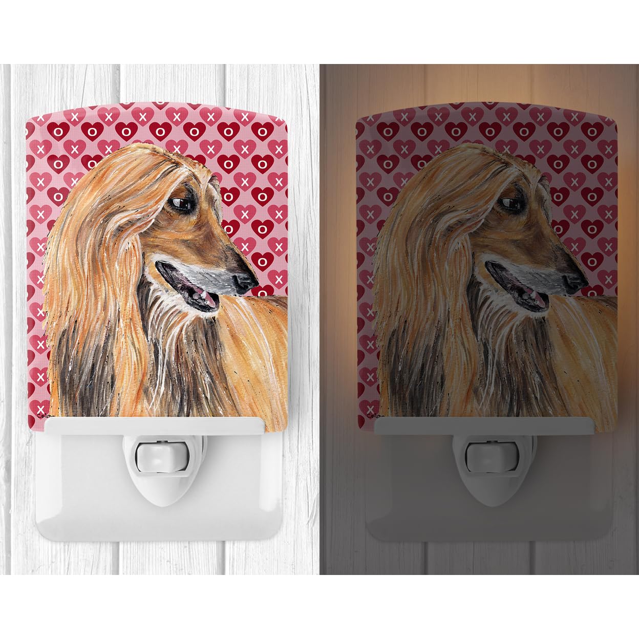 Rynx | Caroline'S Treasures Afghan Hound Ceramic Night Light, Multicolor, UL Certified, 6X4X3