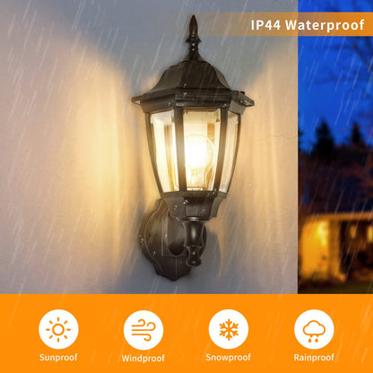 Rynx | Fudesy 1-Pack Black Outdoor Wall Lamp, 15 1/3", Dimmable LED Light Bulb Included, Anti