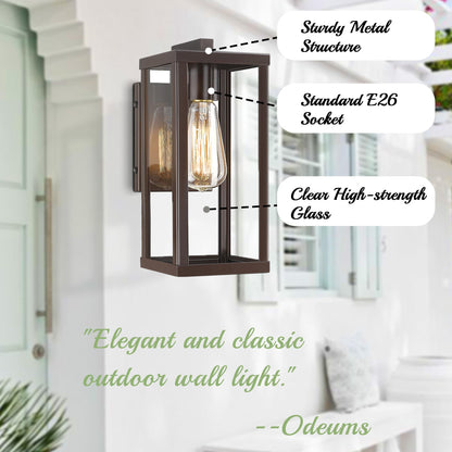 Rynx | Odeums Outdoor Wall Lamp - Waterproof Outdoor Wall Lighting in Oil-Brushed Bronze