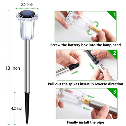Rynx | Denicmic 6000K Sunbeam Light, Waterproof Acrylic, Stainless Steel, Cool White 10-Pack