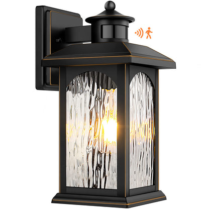 Rynx | Filiyano Motion Sensor Outdoor Light - Retro Twilight to Morning Light Black Waterproof Lantern 1-Pack